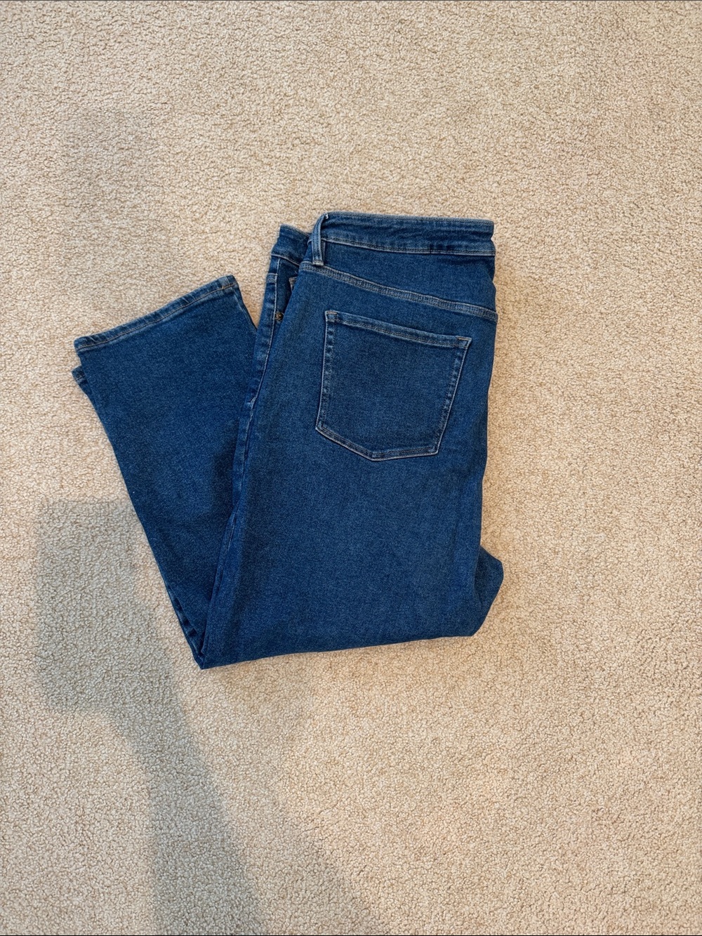 Ava & Viv Dark Blue High-Rise Straight Jeans